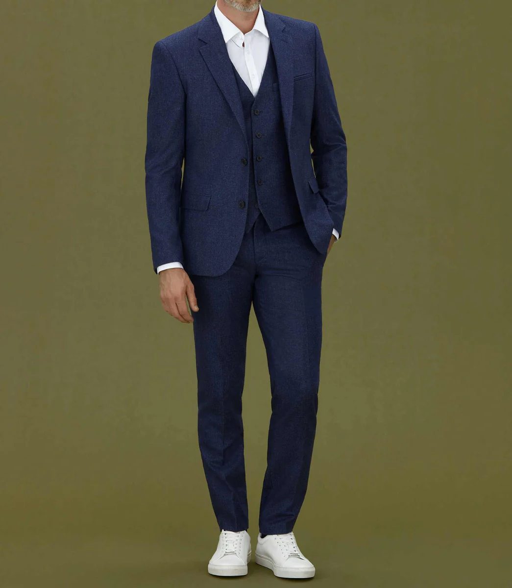 Veste ville en flanelle bleue 