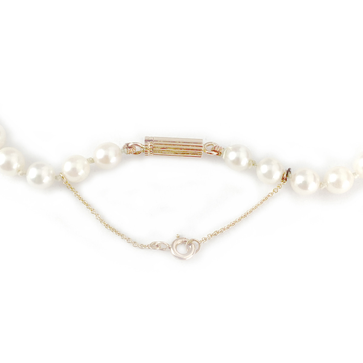 Collier d'occasion or 750 jaune perles de culture du Japon 55 cm