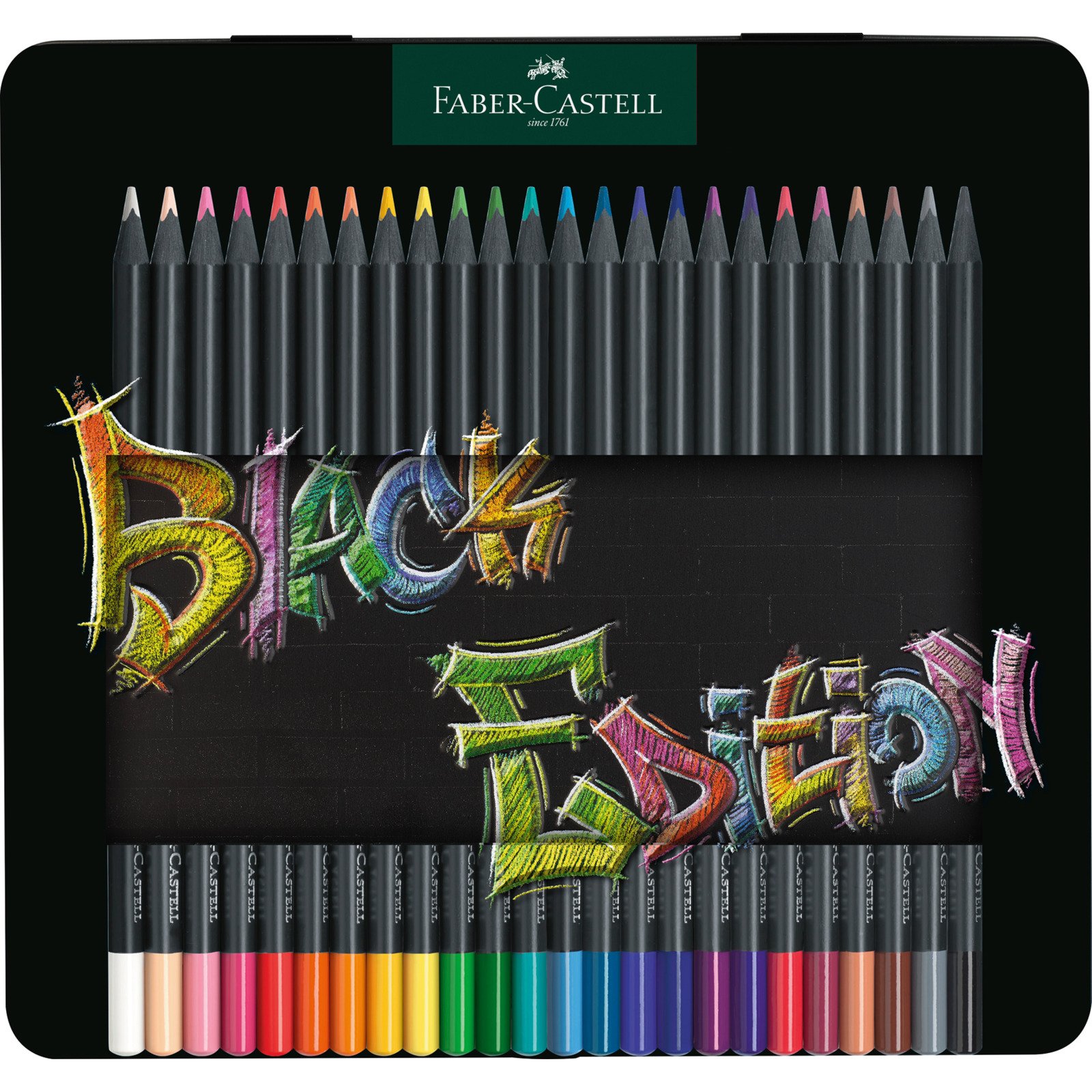 Faber-Castell Farbstifte Black Edition, 24 Stück