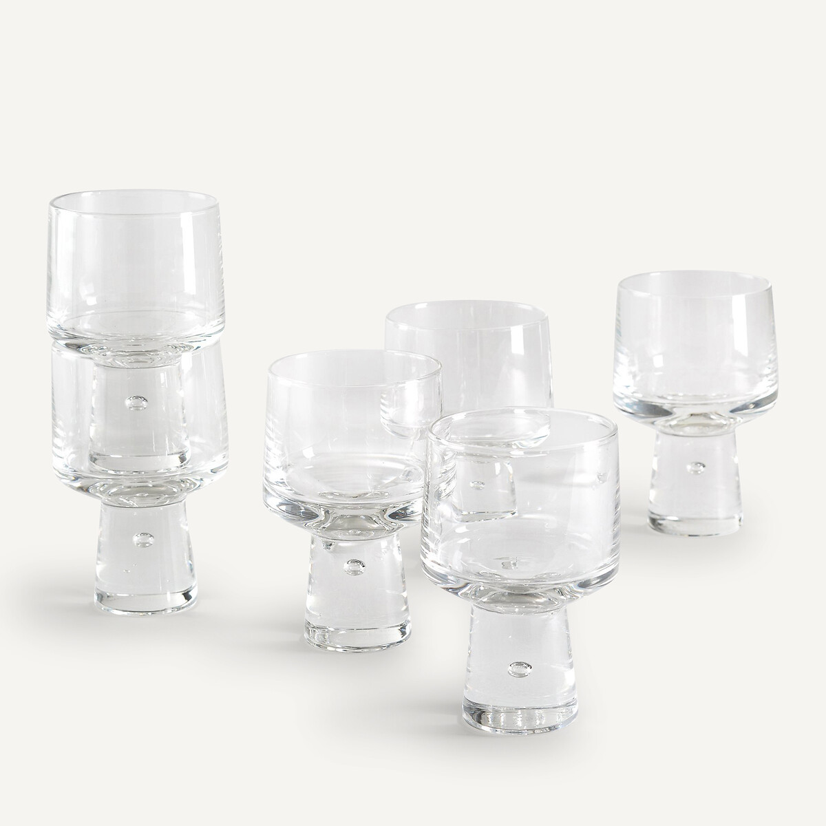 AM.PM<br>Conjunto de 6 taças de vinho A-line, Albédo