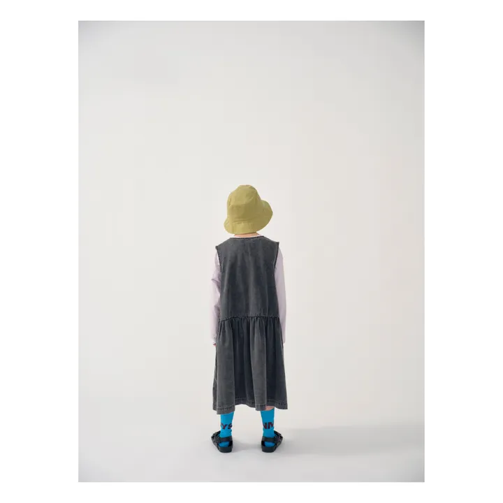 Main Story Robe Bouton Coton Bio | Denim noir