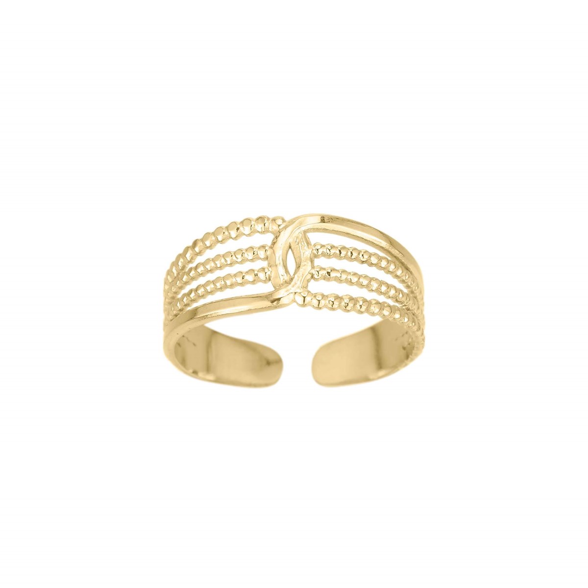 Bague Rialto acier doré or
