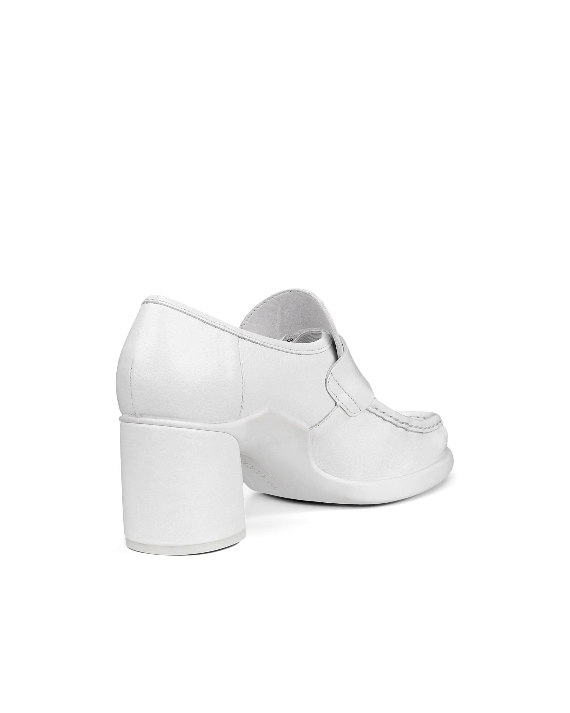 ECCO SCULPTED LX 55 Damen Lederloafer mit Blockabsatz Weiß