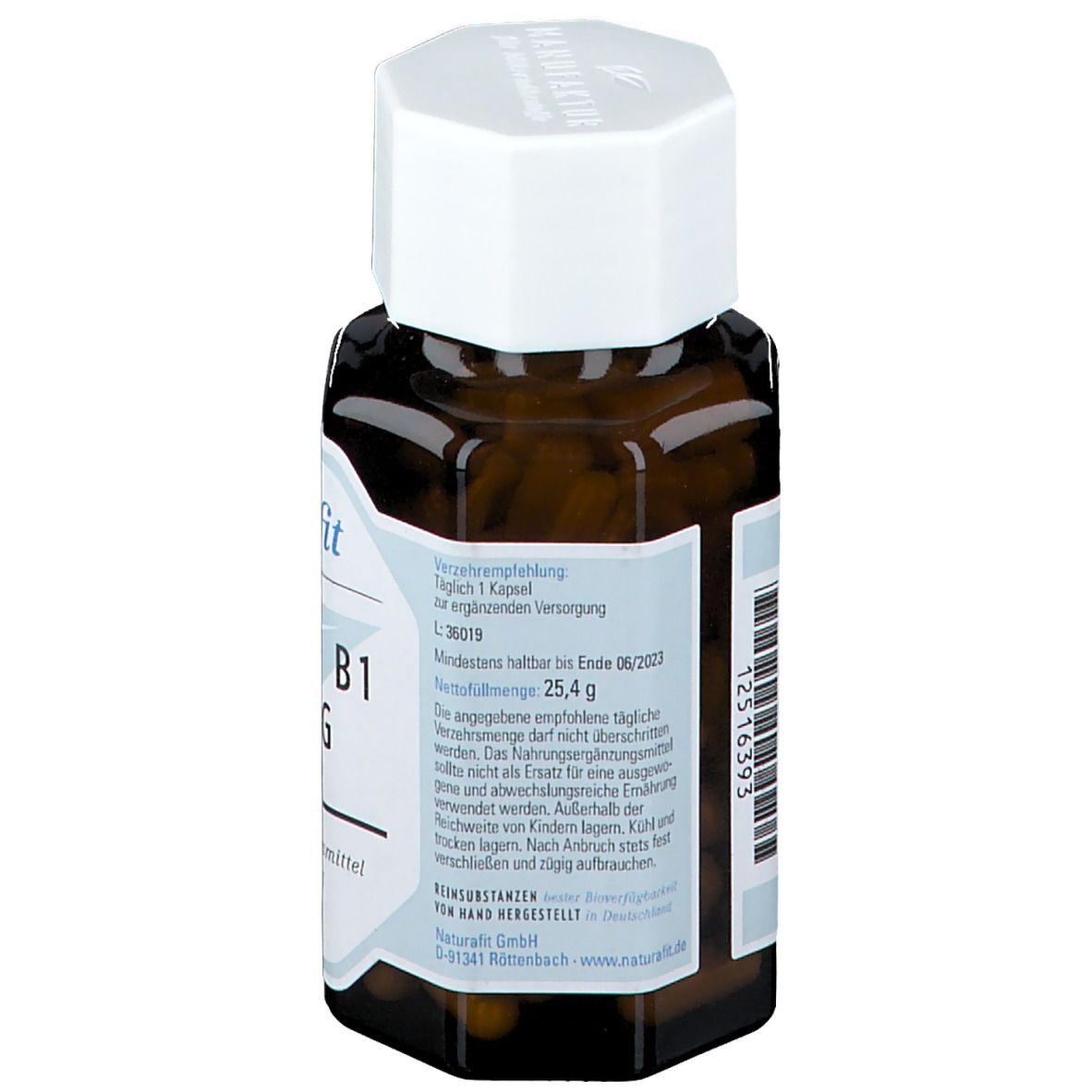 naturafit Vitamin B1 100 mg Kapseln