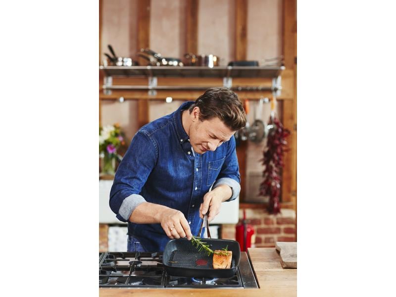 Tefal Grillpfanne Jamie Oliver Classics 23 x 27 cm Grill- & Bratpfanne aus Gusseisen