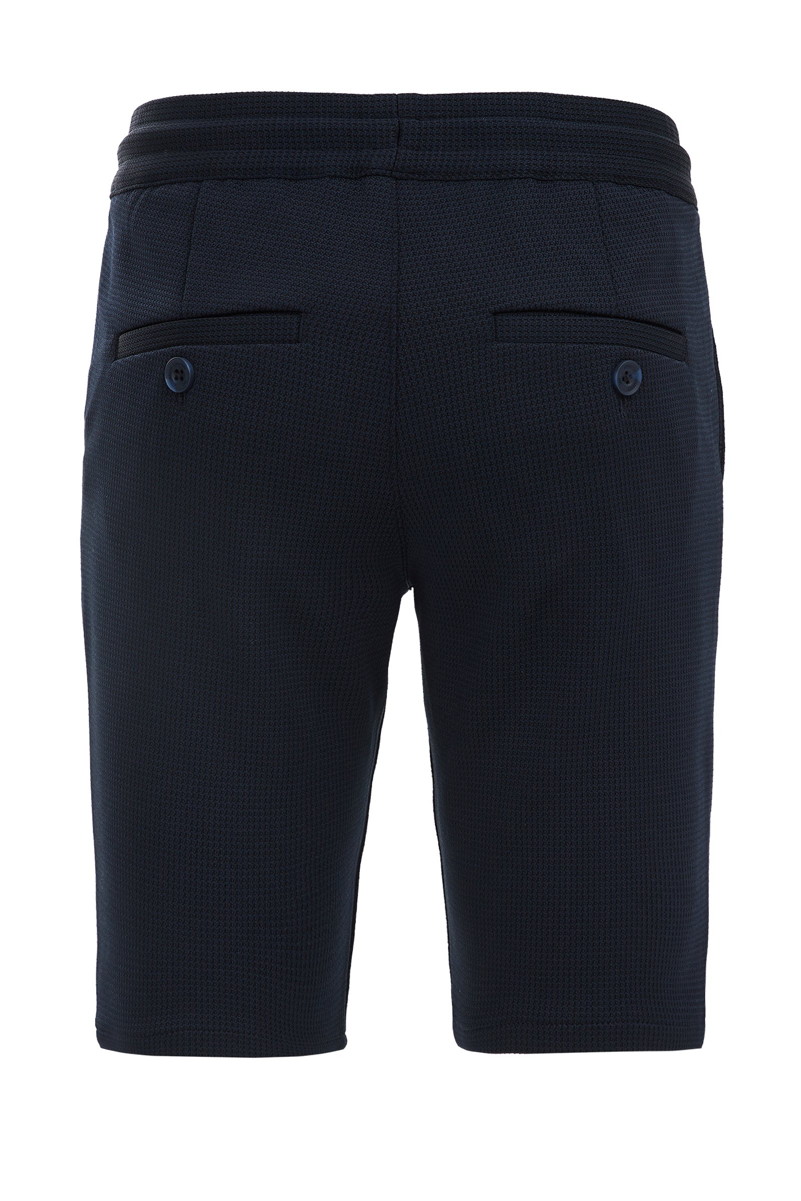 Jongens slim fit short met structuur WE Fashion Donkerblauw