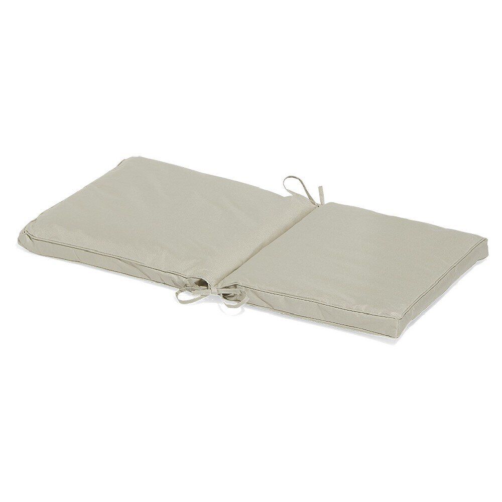 Coussin de fauteuil carré taupe fixation nouette