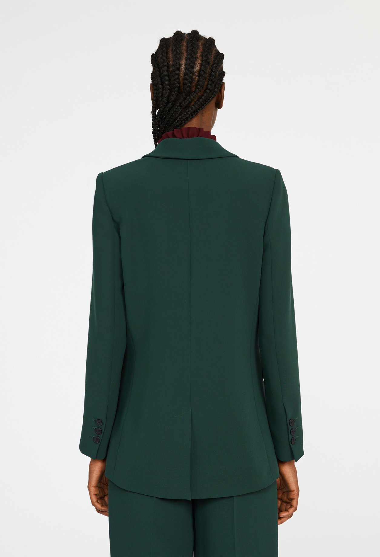 Veste vert for&ecirc;t tailleur cintree