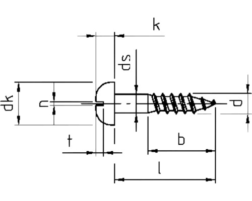 Verzonken schroef met sleuf DIN 96 3,5x20 mm verzinkt, 200 stuks