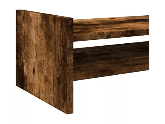 Support de moniteur chêne fumé 50x27x20 cm bois d'ingénierie