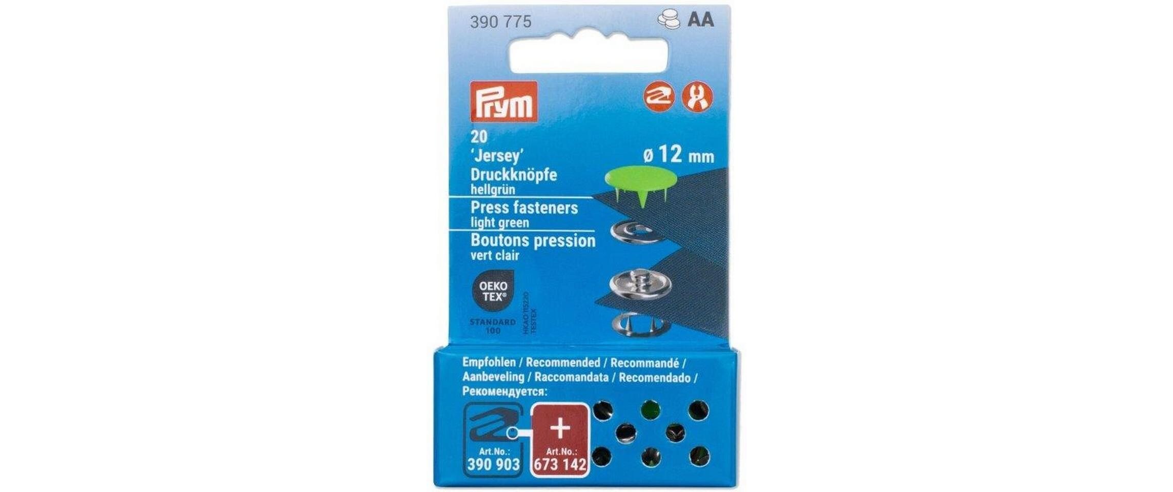Druckknöpfe Jersey 12 mm, HellgrünBunt lackierte Jersey Druckknöpfe