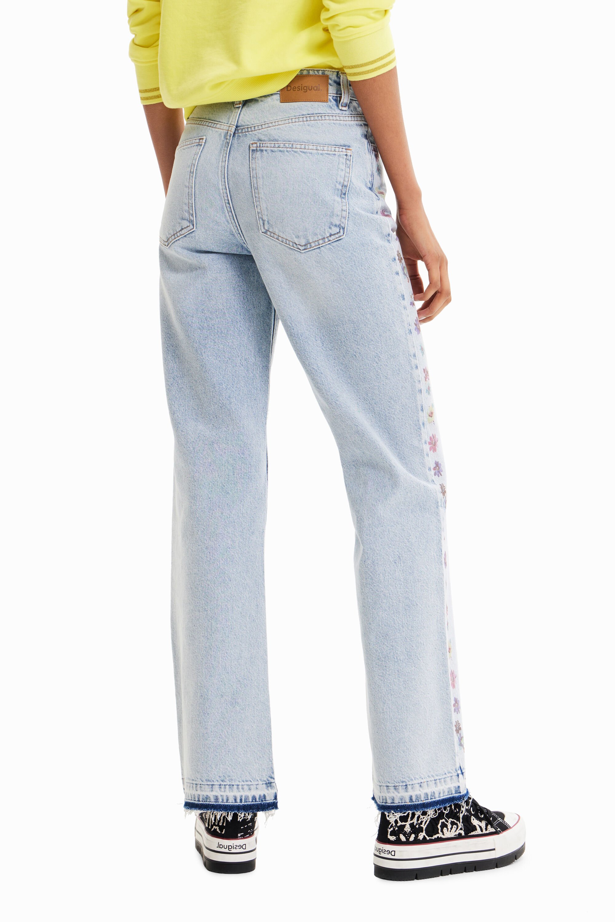 Jean wide leg fleurs
