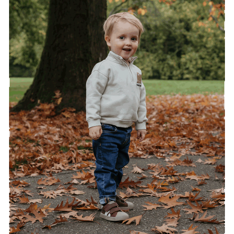 Shoesme donkerbruin sneakertje met stootneus Microfiber nubuck, Suède | Jon