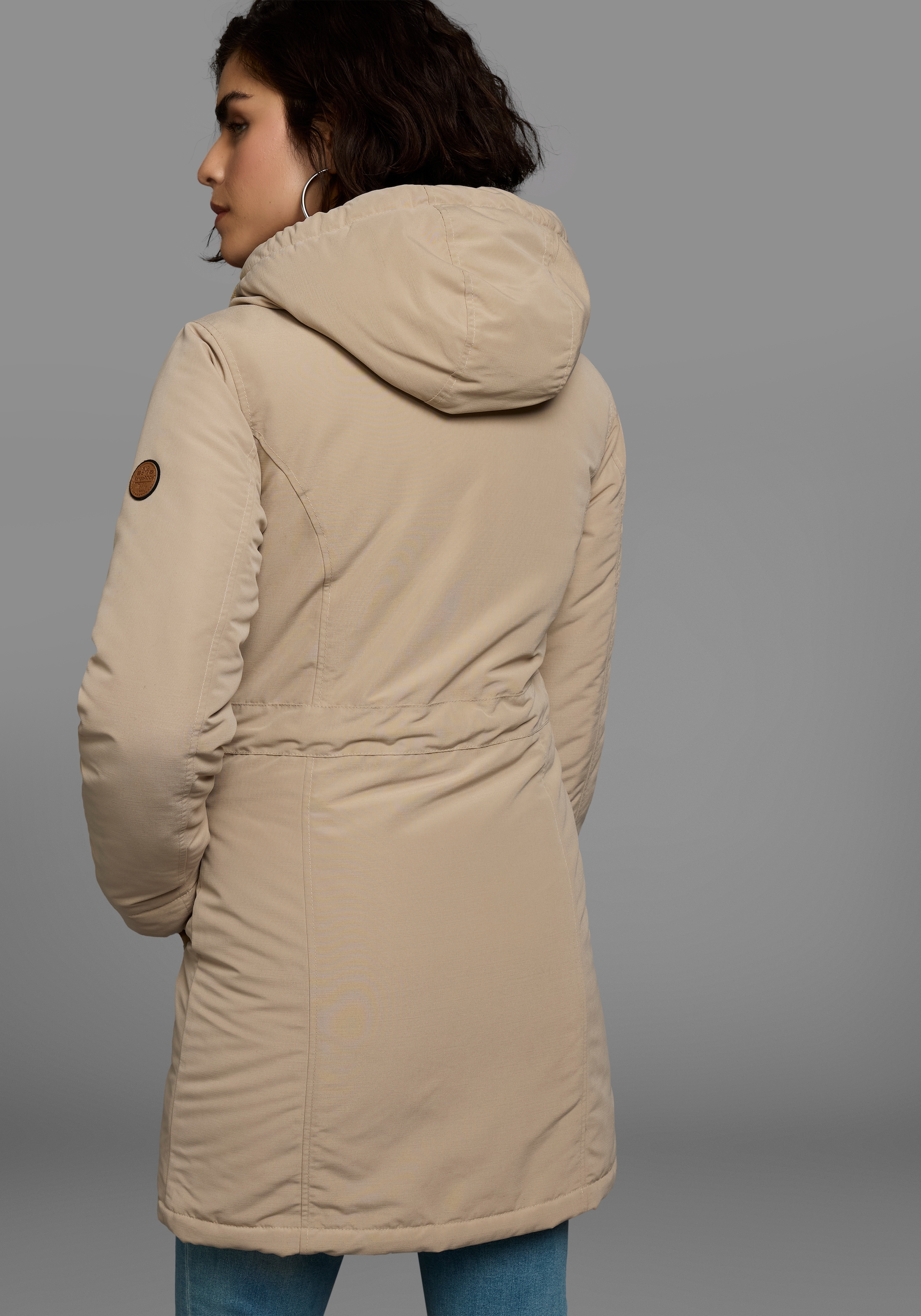 KangaROOS Winterjacke mit Kapuze für die kalte Jahreszeit,  aus leichtem Webstoff,  modisch