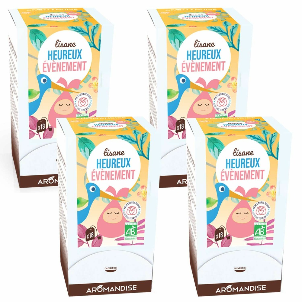 Tisane bio grossesse heureux evènement 72 sachets