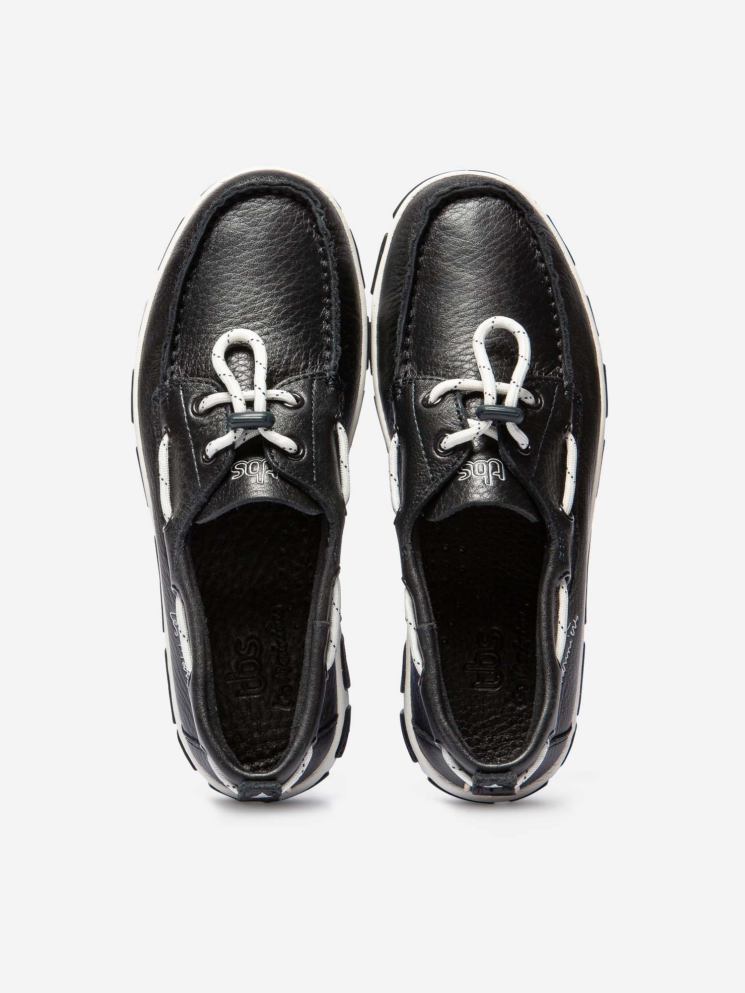 Chaussures Bateau Femme Cuir Marine