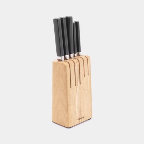 Profile Messenblok hout met 5 messen - Beech Wood