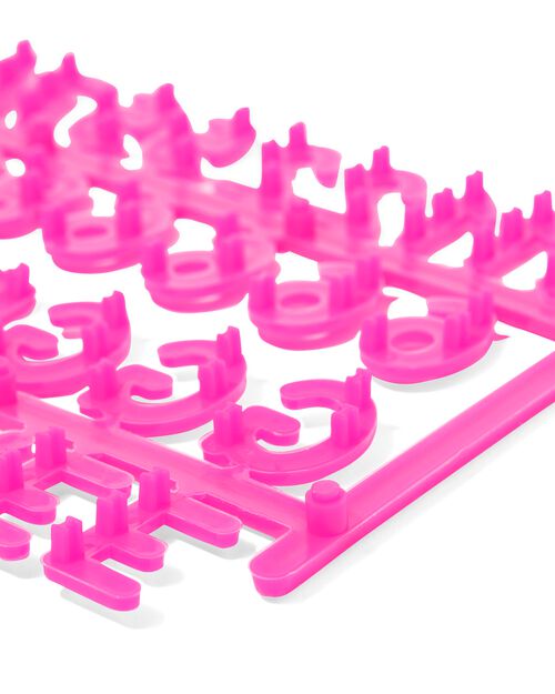 lettres pour caisse pliable rose vif