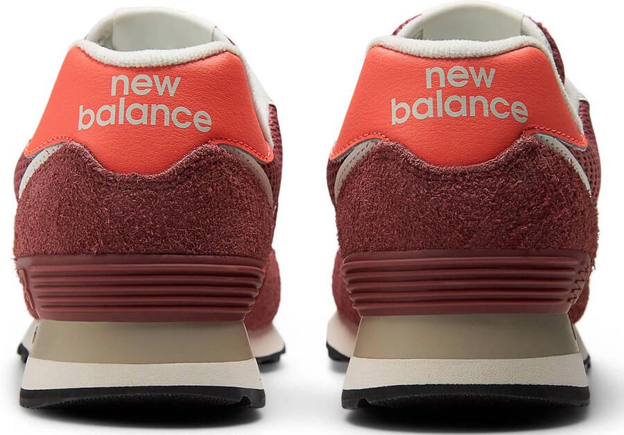 New Balance 574 suède sneakers donkerrood