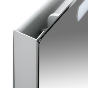 Badkamerspiegel Ava met verlichting rechthoek 80 x 70 cm met lijst chroom