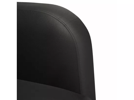 Chaise de canapé avec accoudoirs noir 54 cm similicuir