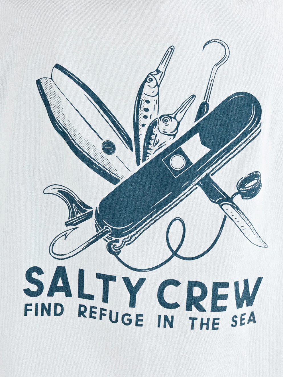 Salty Crew Pocket Knife Vintage T-Shirt blue fog