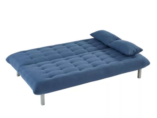 Canapé 3 places convertible clic clac en tissu HORNET - Bleu