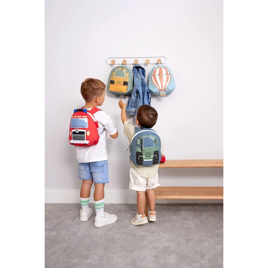 LÄSSIG Kindergartenrucksack Tiny Drivers - Traktor, Oliv