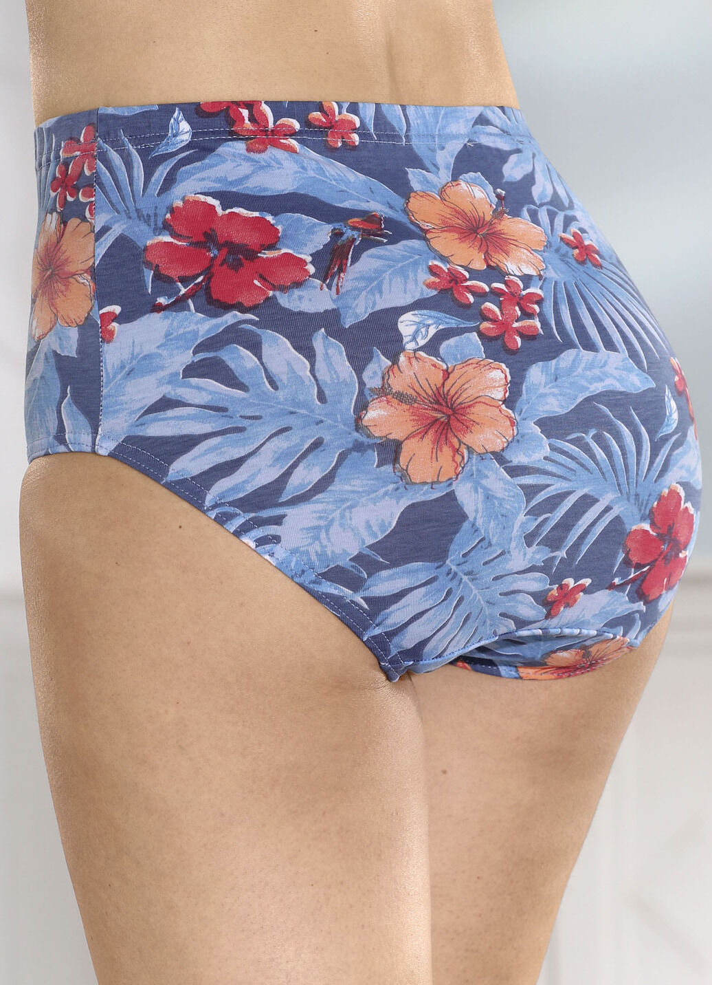 Laurina Viererpack Slips mit Floraldessin