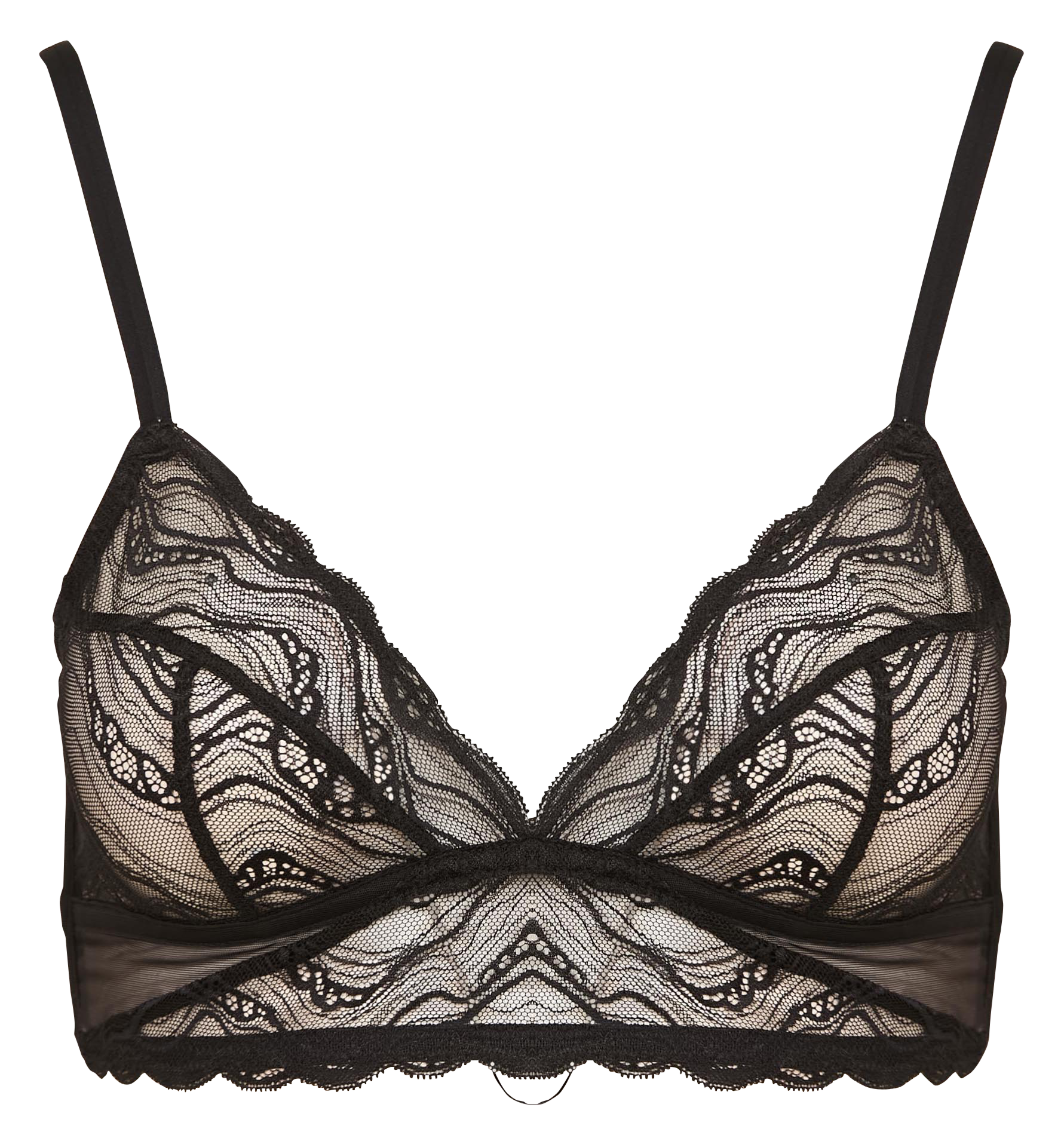 Soutien-gorge triangle en dentelle | Noir