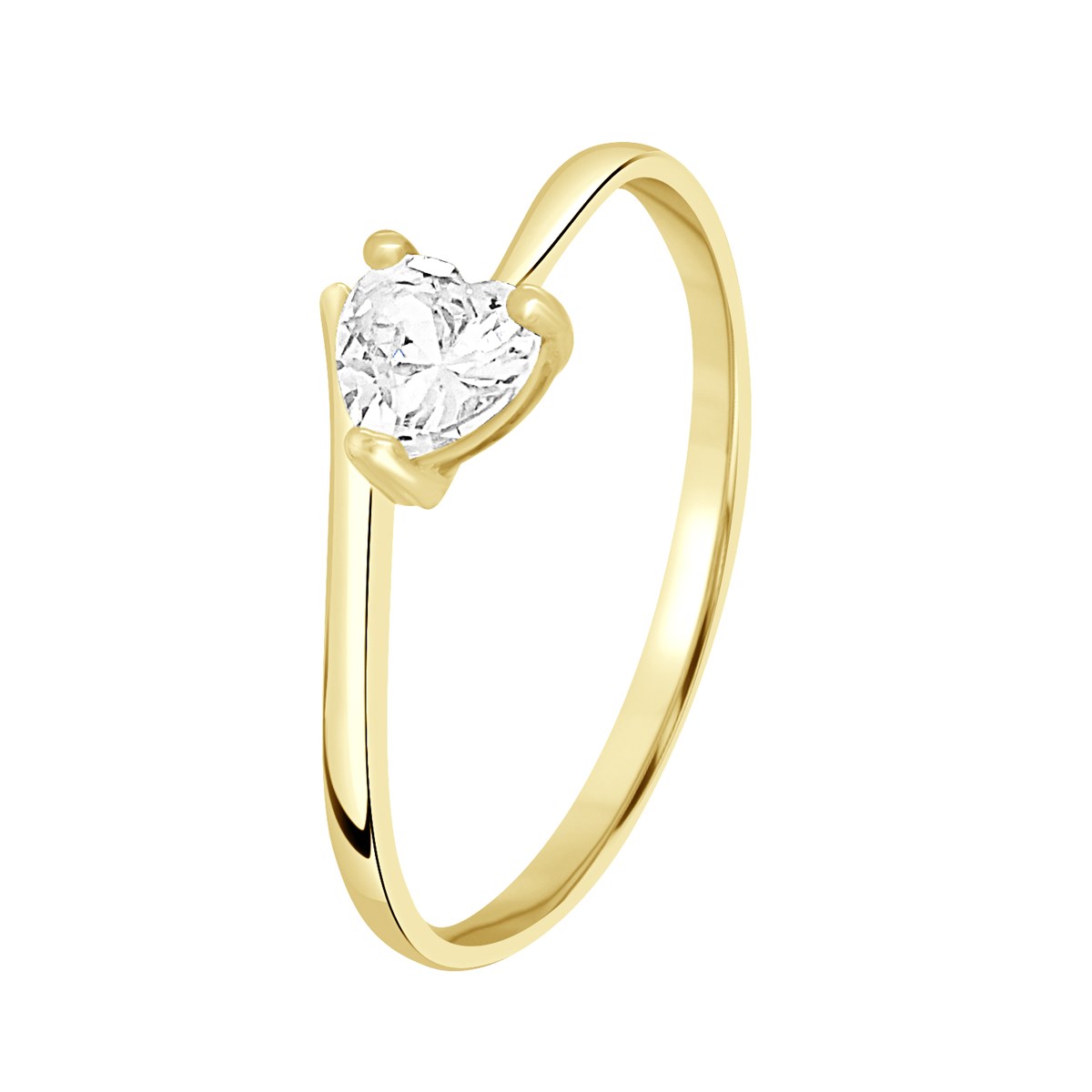 Bague Solitaire serti d'un Oxyde de Zirconium 