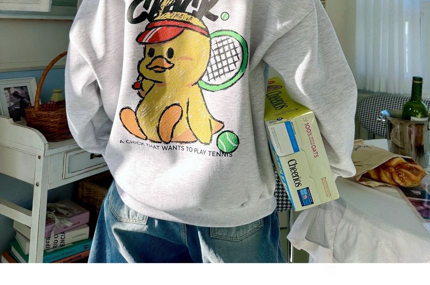 SeoulPop - Losse sweatshirt met eendenprint