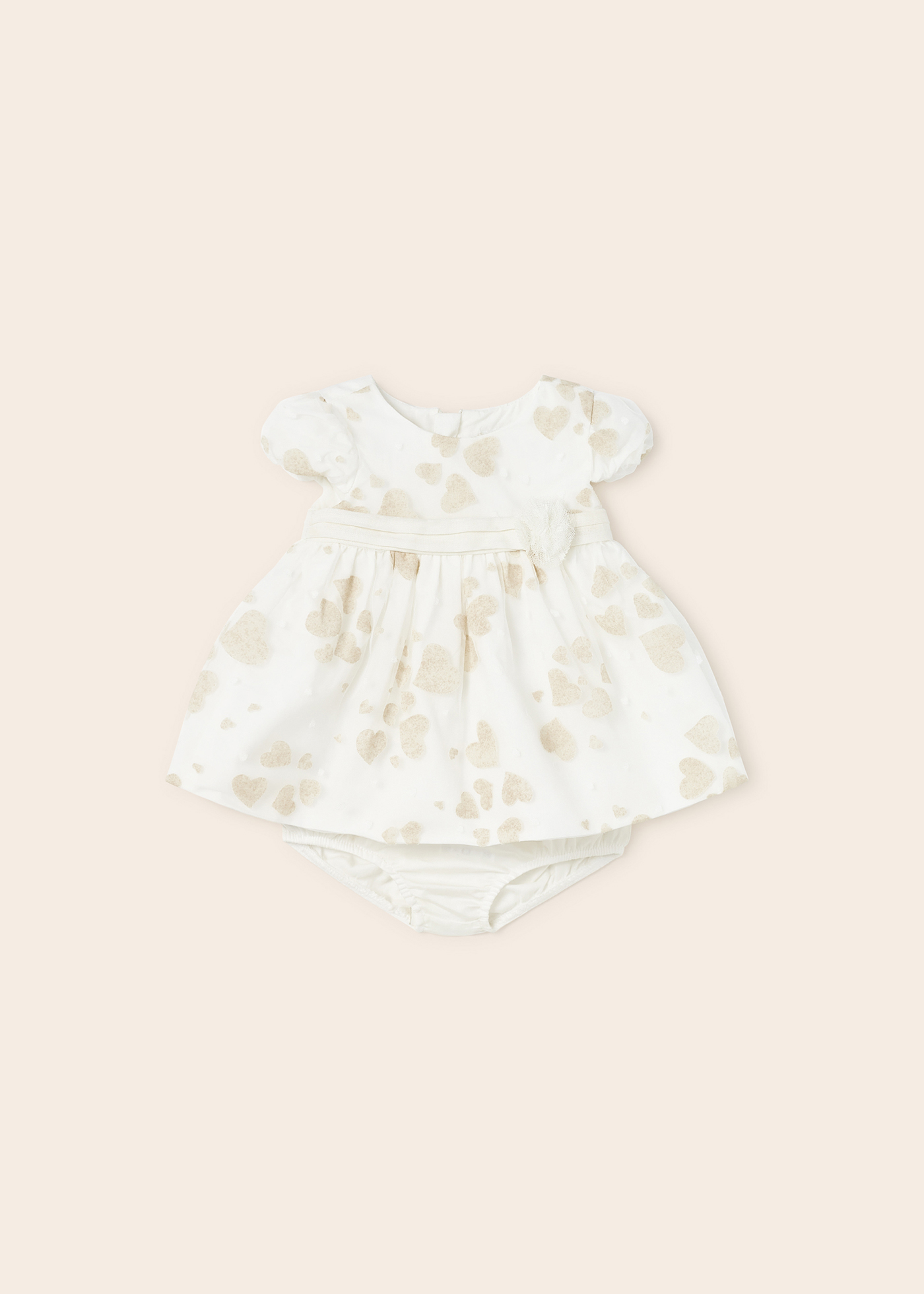 Vestido de cerimônia com capa para fralda para recém-nascido