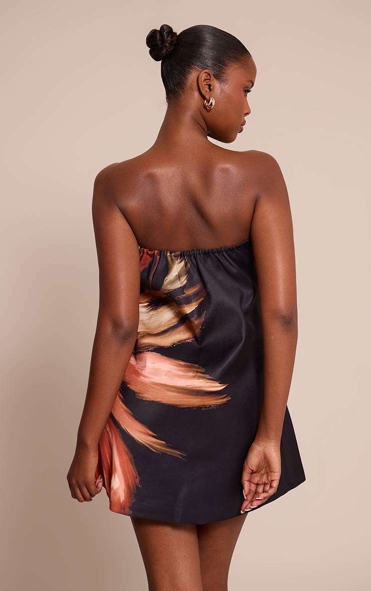 Noir Robe Droite À Imprimé Floral