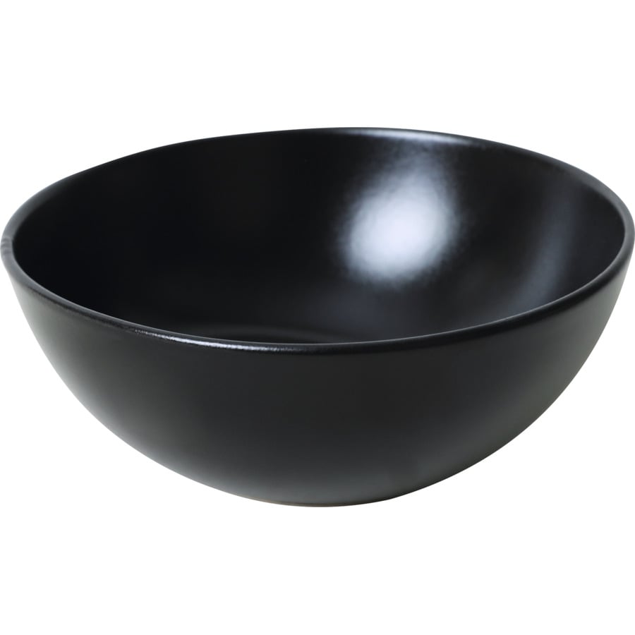 Platte oval 32 cm schwarz matt