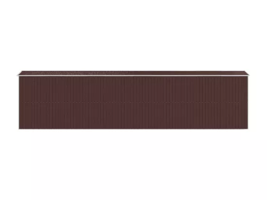 Abri de jardin Marron foncé 192x855x223 Acier galvanisé
