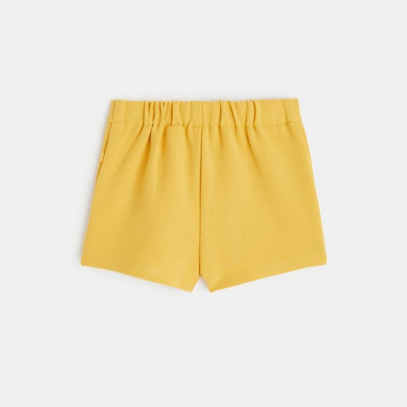 Short à pans effet jupe jaune bébé fille Jaune
