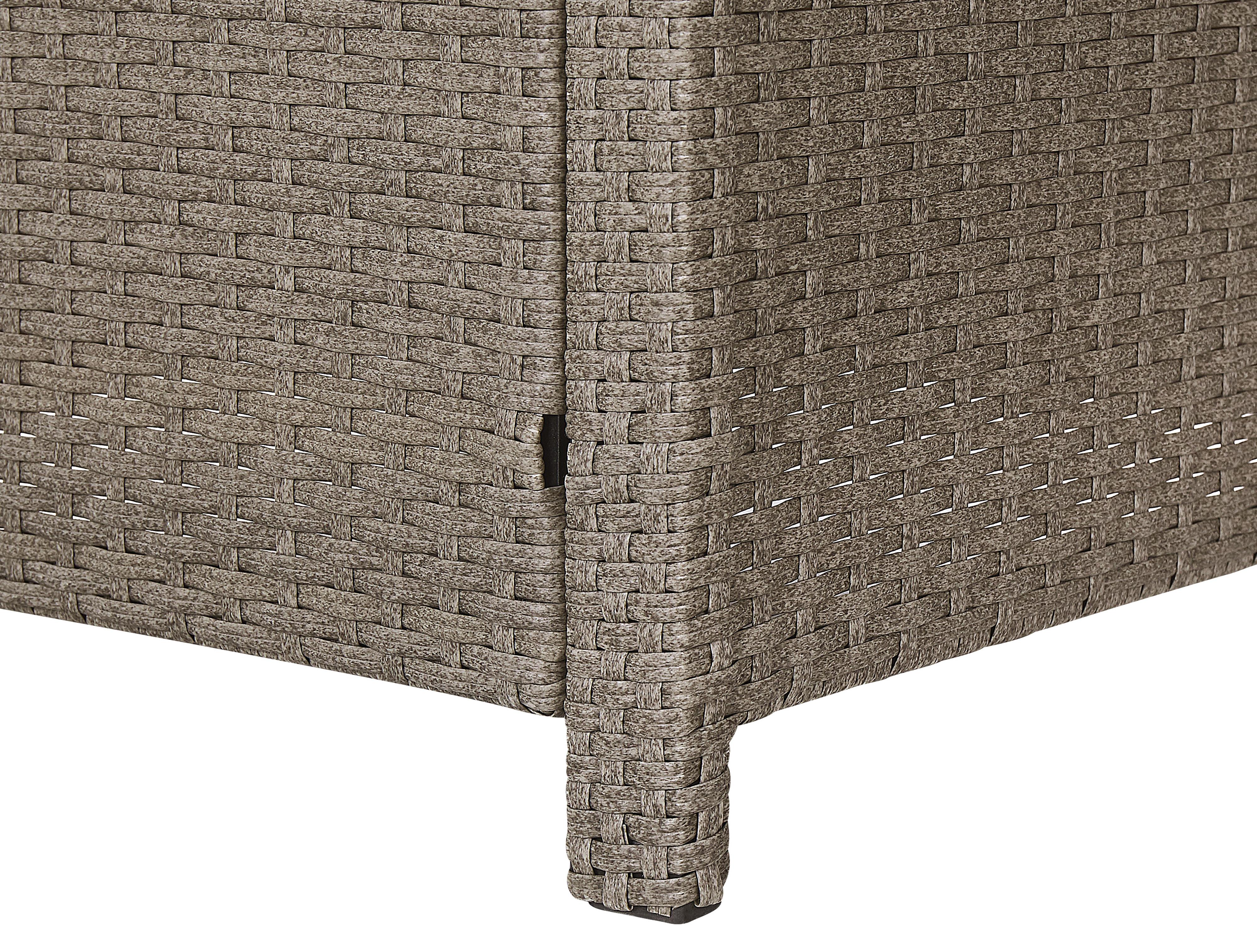 Loungeset met tafel en ottomaan 5-zits FONTI met kussens PE rotan Taupe