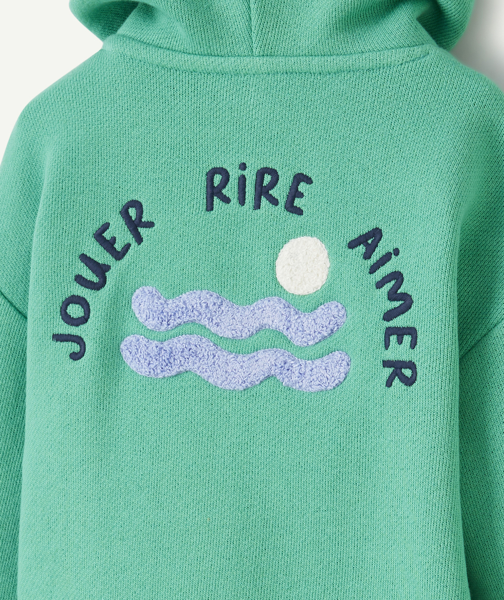 CARDIGAN BÉBÉ GARÇON EN FIBRES RECYCLÉES VERT