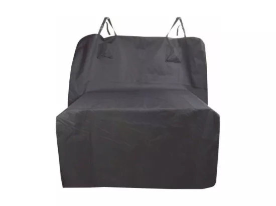 Housse de protection animaux pour coffre de voiture en polyester - Noir - L 144 x H 204 cm