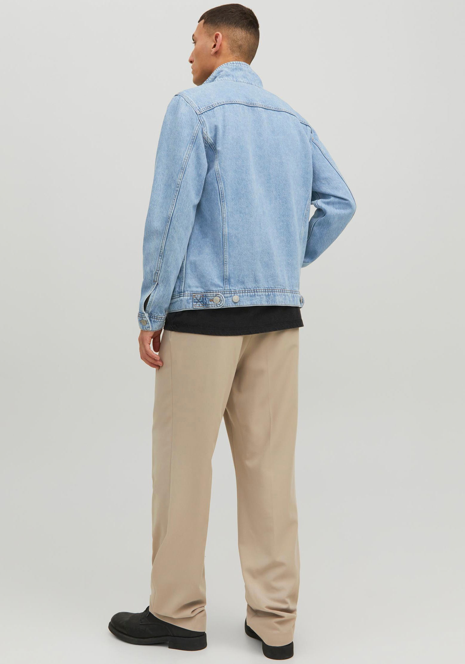 Jack & Jones Jeansjacke »JJIJEAN  Denimjacke, ideal für Frühling, mit Knopfleiste und Taschen« Abriebeffekte, modisch, regular fit, Baumwolle