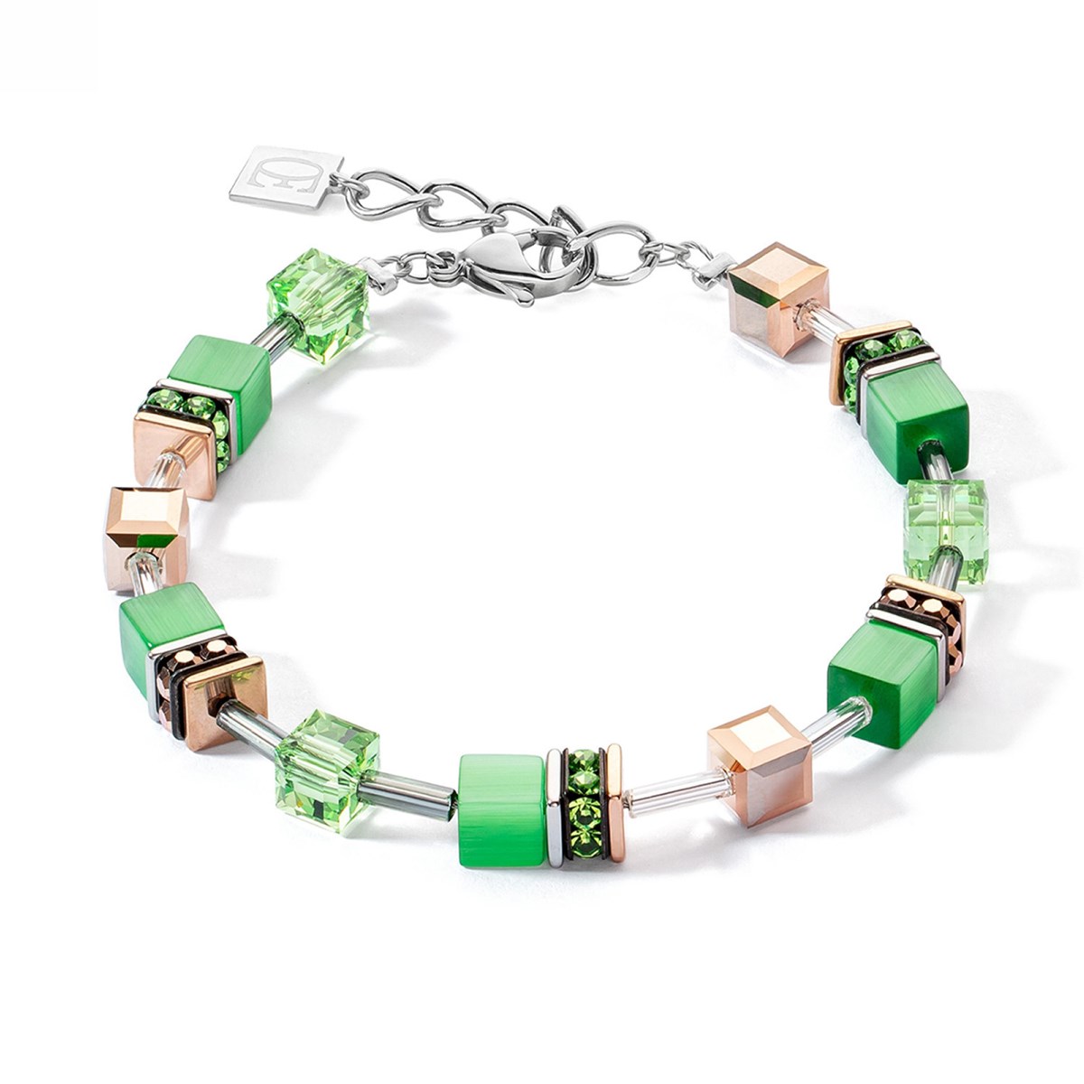 Bracelet Coeur de Lion Geocube Iconicmonochrome vert