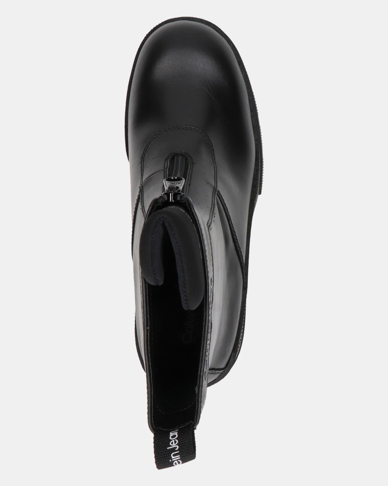 Calvin Klein Chunky Heeled Zip Rits- & gesloten boots  - zwart