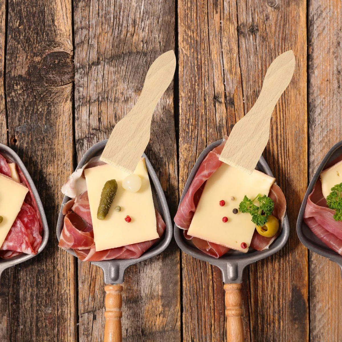 Lot de 6 spatules à raclette en bois Wood Edition Fackelmann