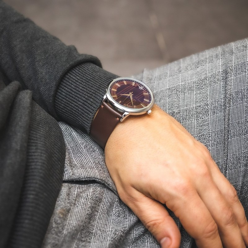 Montre Homme M. JOHN bracelet Cuir Marron