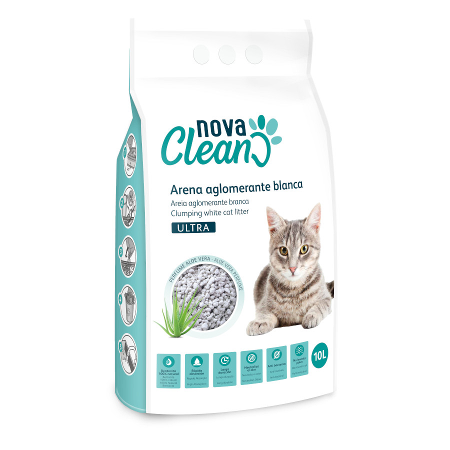 Areia aglomerante Nova Clean Ultra para gatos