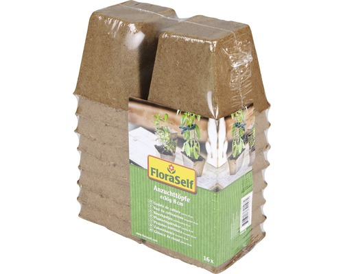 FloraSelf zaailingpotten 8x7,5x16 cm, 16 stuks