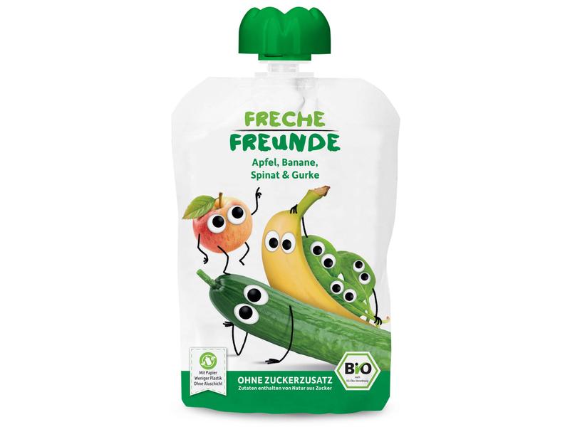 Freche Freunde Quetschie Probierpaket mit Gemüse, 8 x 100g Leckere Mix-Pack für Kinder