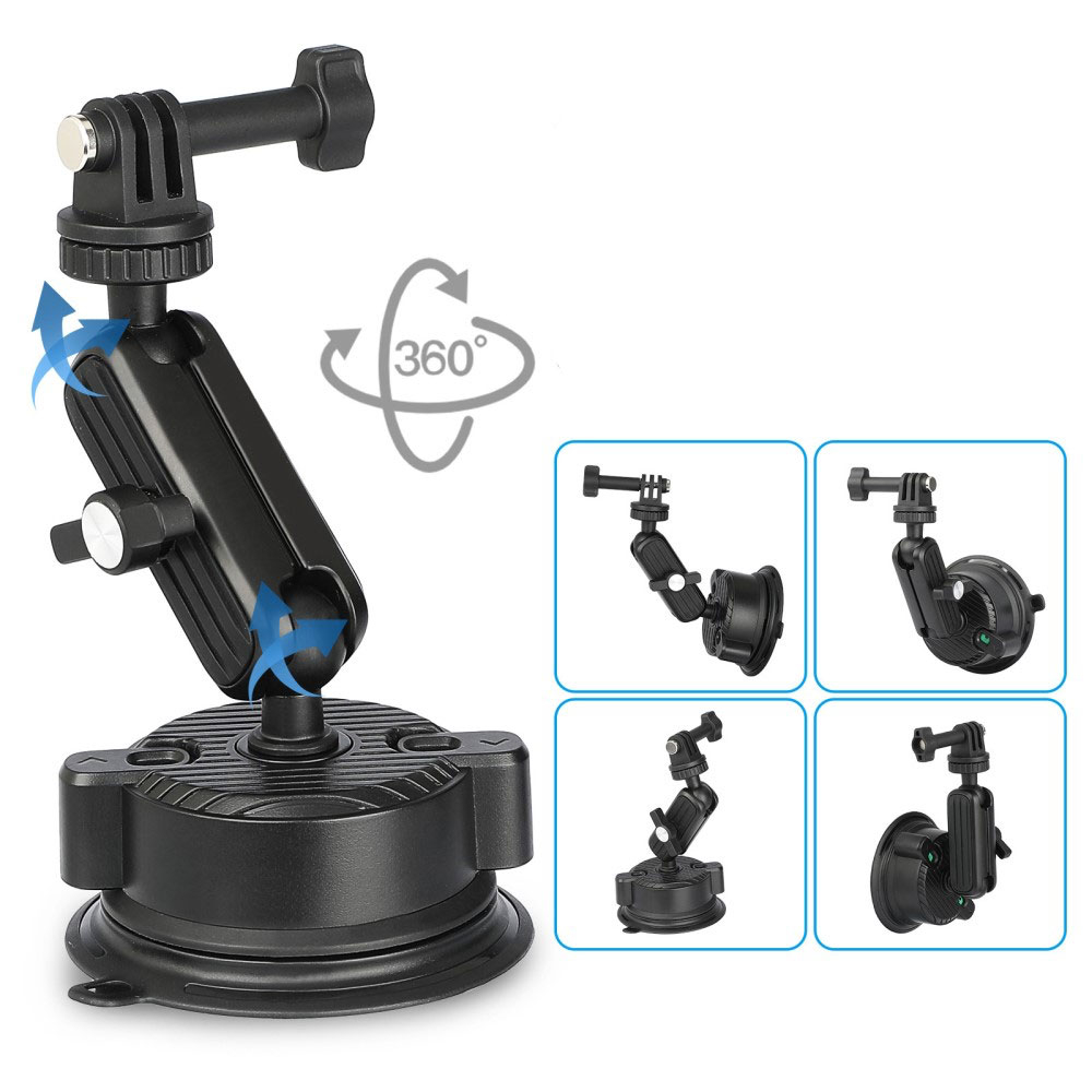(32cm) Auto KFZ Kamera Saugnapfhalterung   Stativ Adapter für Smartphone / DSLR Kamera / GoPro / Insta360 mit 1/4