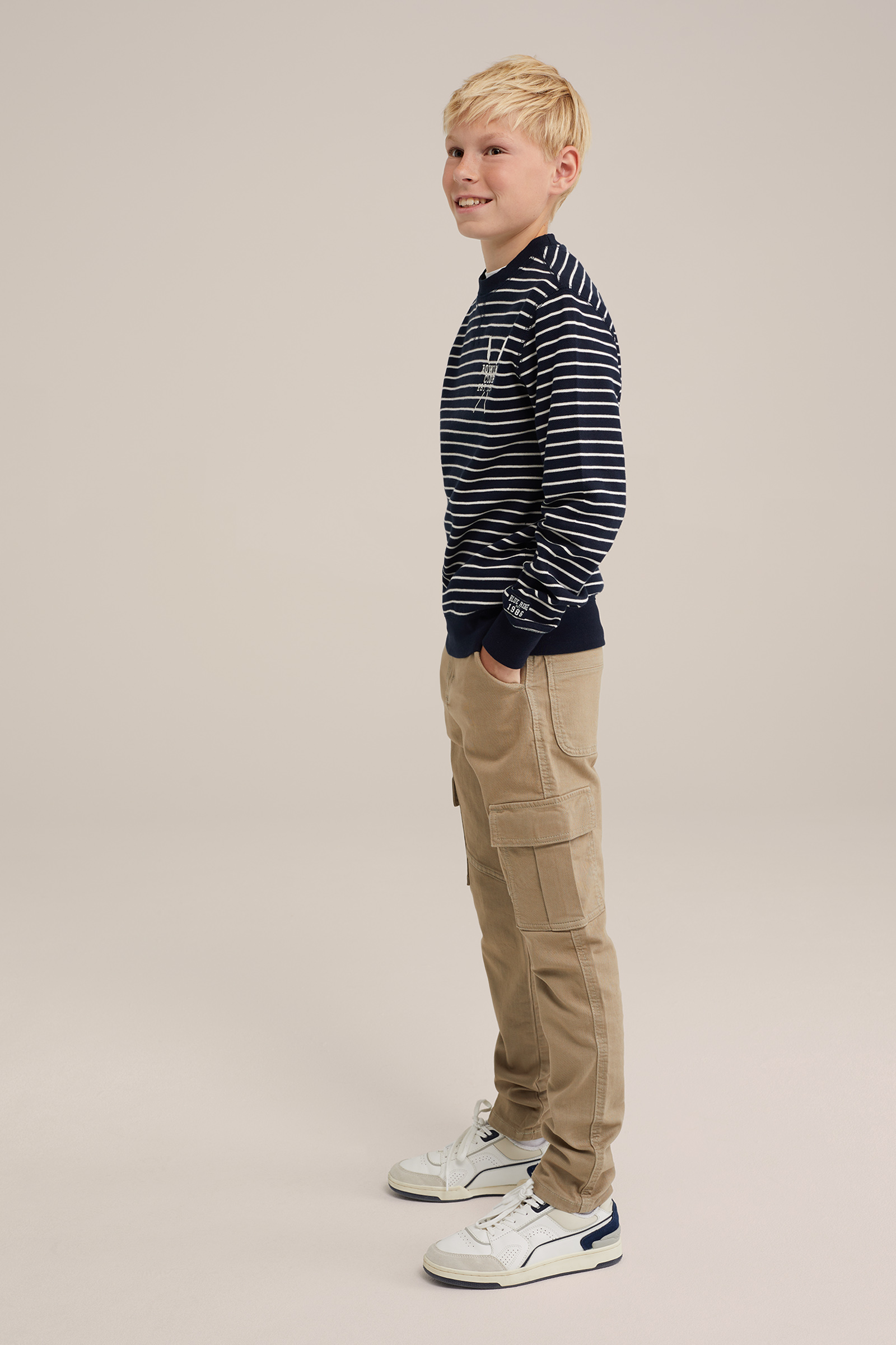 Jongens sweater met dessin Blue Ridge Marineblauw
